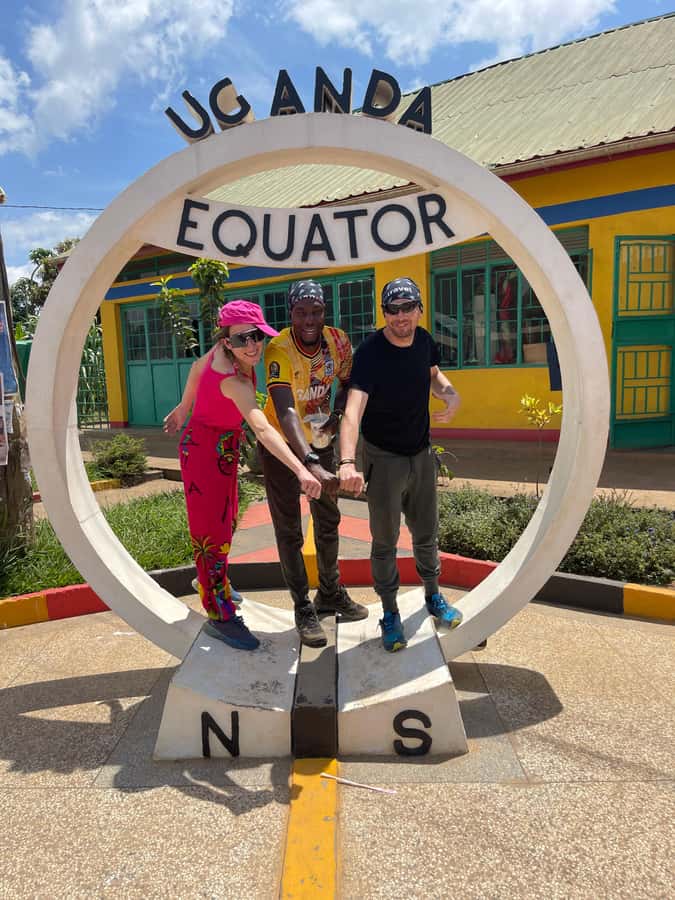 Uganda Equator Tour From Kampala To Kayabwe - The main event: one foot north and one foot south